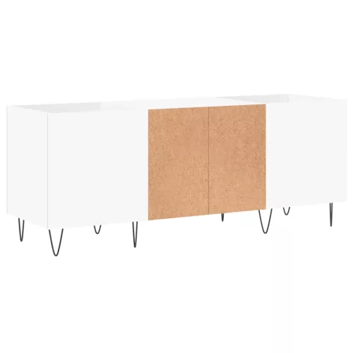  fehér szerelt fa hanglemezszekrény 121x38x48 cm