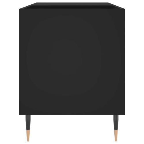  fekete szerelt fa hanglemezszekrény 85x38x48 cm