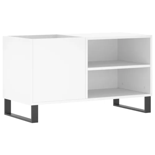  fehér szerelt fa hanglemezszekrény 85x38x48 cm