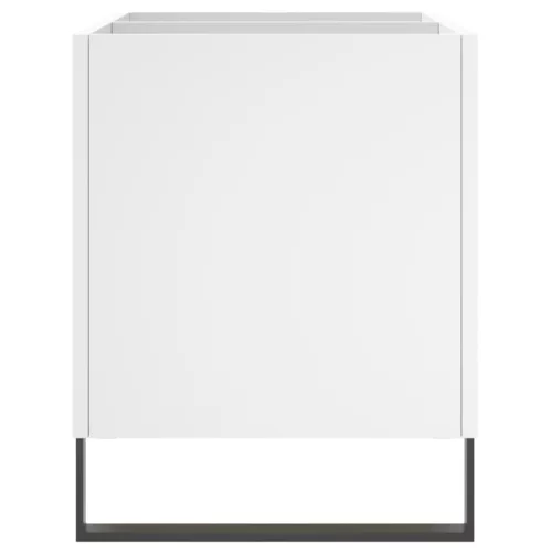  fehér szerelt fa hanglemezszekrény 74,5x38x48 cm