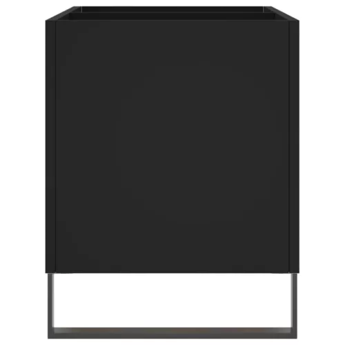  fekete szerelt fa hanglemezszekrény 74,5x38x48 cm