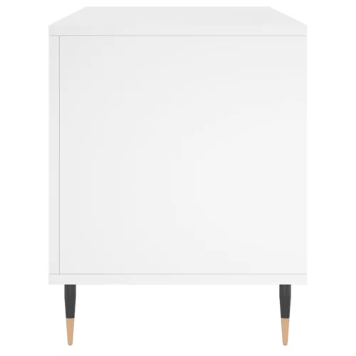  fehér szerelt fa hanglemezszekrény 100 x 38 x 48 cm