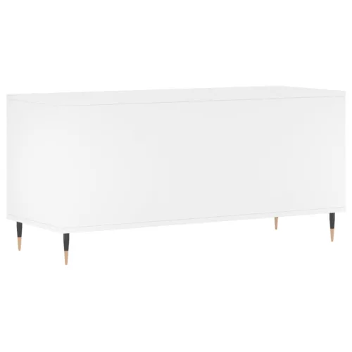  fehér szerelt fa hanglemezszekrény 100 x 38 x 48 cm