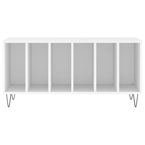  fehér szerelt fa hanglemezszekrény 100 x 38 x 48 cm