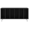  fekete szerelt fa hanglemezszekrény 100 x 38 x 48 cm