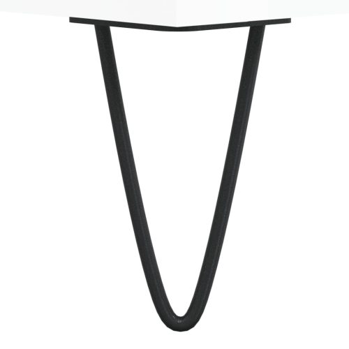  magasfényű fehér szerelt fa hanglemezszekrény 100 x 38 x 48 cm