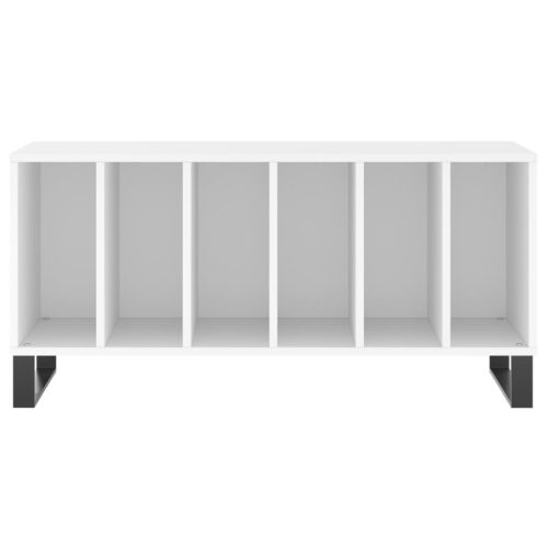  fehér szerelt fa hanglemezszekrény 100 x 38 x 48 cm