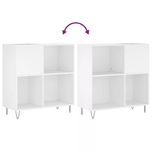  fehér szerelt fa hanglemezszekrény 84,5 x 38 x 89 cm