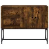  füstös tölgy színű szerelt fa tálalószekrény 100 x 40 x 79,5 cm