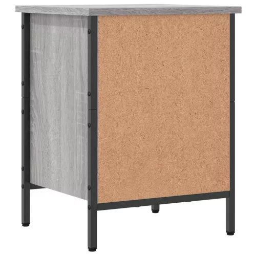  szürke sonoma színű szerelt fa cipőszekrény 38x35x50 cm