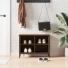  barna tölgyszínű szerelt fa cipősszekrény 69x35x50 cm