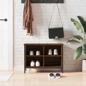  barna tölgyszínű szerelt fa cipősszekrény 69x35x50 cm