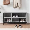  szürke sonoma színű szerelt fa cipőszekrény 100x35x50 cm