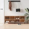  sonoma tölgy színű szerelt fa cipőszekrény 131 x 35 x 50 cm