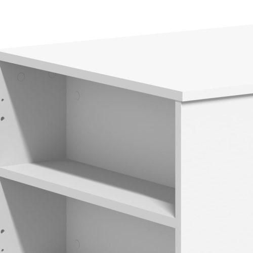  fehér szerelt fa dohányzóasztal 102 x 55 x 42 cm