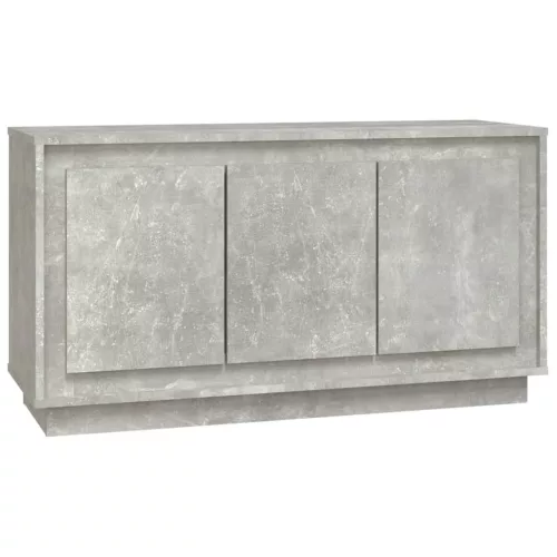  betonszürke szerelt fa tálalószekrény 102 x 35 x 55 cm