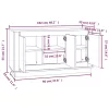  betonszürke szerelt fa tálalószekrény 102 x 35 x 55 cm