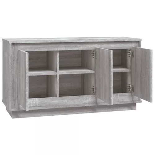  szürke sonoma színű szerelt fa tálalószekrény 102x35x55 cm