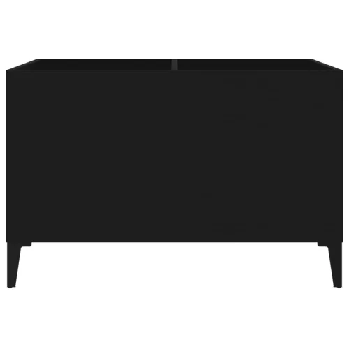  fekete szerelt fa hanglemezszekrény 74,5x38x48 cm