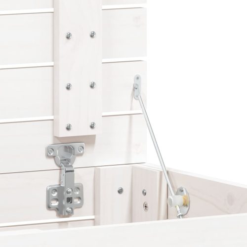  fehér tömör fenyőfa szennyeskosár 44x44x76 cm