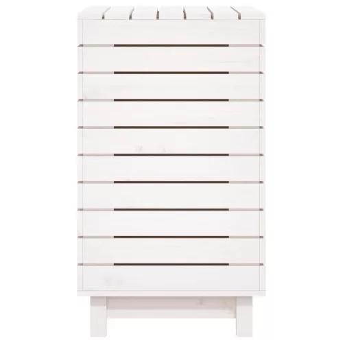  fehér tömör fenyőfa szennyeskosár 88,5x44x76 cm