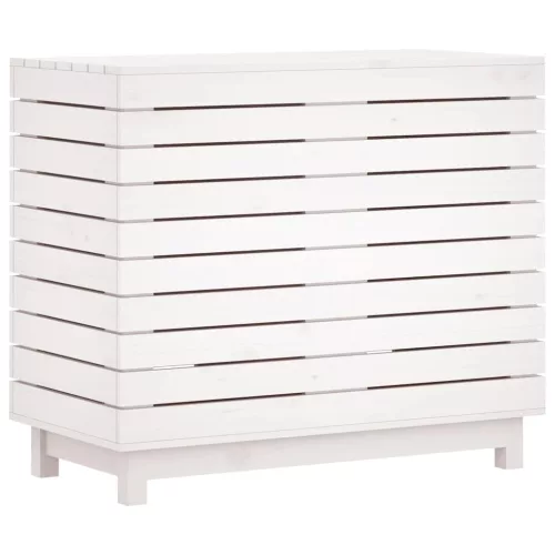  fehér tömör fenyőfa szennyeskosár 88,5x44x76 cm