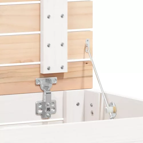  fehér tömör fenyőfa szennyeskosár 88,5x44x76 cm