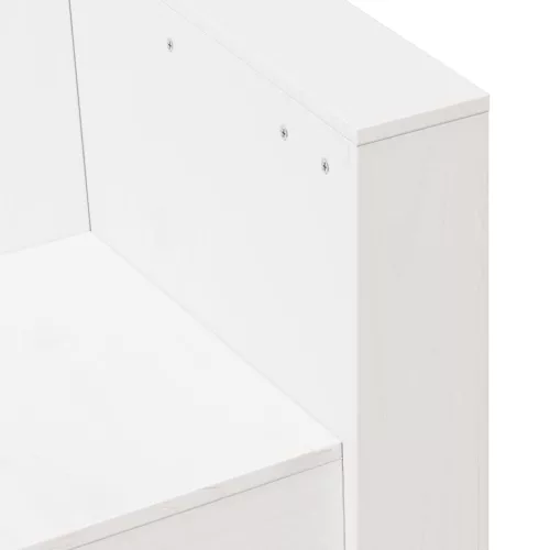  fehér tömör fenyőfa kerti kanapé 79 x 60 x 62 cm