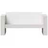  2 személyes fehér tömör fenyőfa kerti kanapé 134 x 60 x 62 cm