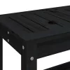 fekete tömör fenyőfa kerti pad 82,5 x 35 x 45 cm