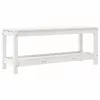  fehér tömör fenyőfa kerti pad 108x35x45 cm