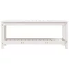  fehér tömör fenyőfa kerti pad 108x35x45 cm