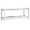  fehér tömör fenyőfa kerti pad 108x35x45 cm