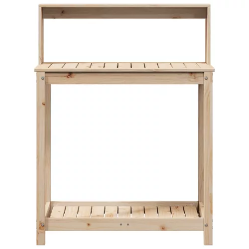  tömör fenyőfa ültetőasztal polccal 82,5 x 50 x 109,5 cm
