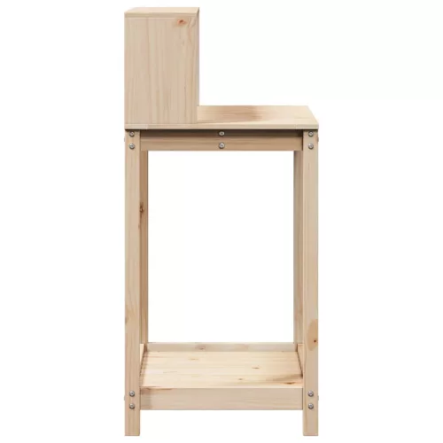  tömör fenyőfa ültetőasztal polccal 82,5 x 50 x 109,5 cm