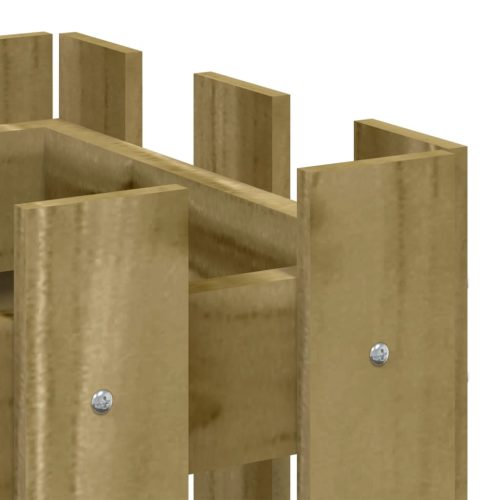  impregnált fenyőfa kerti magaságyás kerítéssel 100 x 30 x 30 cm