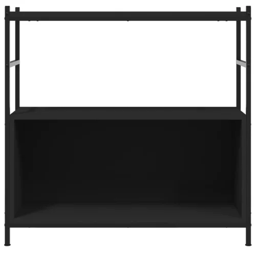  fekete szerelt fa és vas könyvespolc 80 x 30 x 78,5 cm