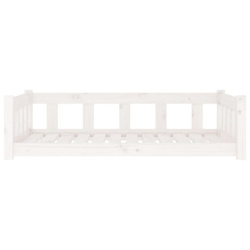  fehér tömör fenyőfa kutyaágy 105,5x75,5x28 cm