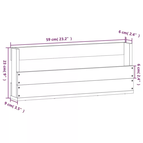  2 db tömör fenyőfa fali cipőtartó 59 x 9 x 23 cm