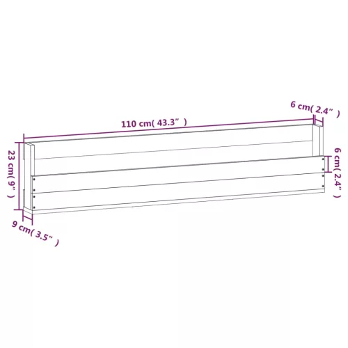  2 db fehér tömör fenyőfa fali cipőtartó 110 x 9 x 23 cm