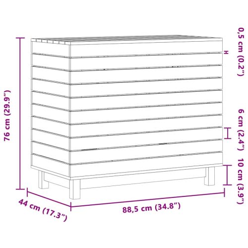  tömör fenyőfa szennyestartó láda 88,5 x 44 x 76 cm