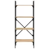  4 szintes sonoma tölgy szerelt fa könyvespolc 56x31,5x138,5 cm