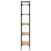  5 szintes sonoma tölgy színű fa könyvespolc 56 x 31,5 x 174 cm