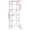  5 szintes füstös tölgy színű fa könyvespolc 56 x 31,5 x 174 cm