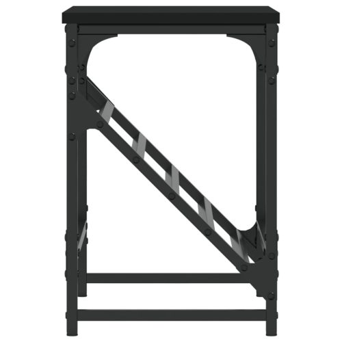  fekete szerelt fa cipőtartó 60x30x45 cm