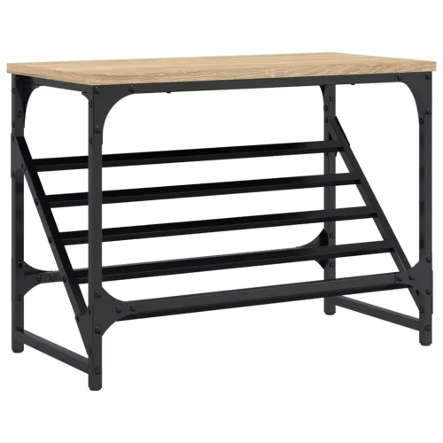  sonoma tölgy színű szerelt fa cipőtartó 60x30x45 cm