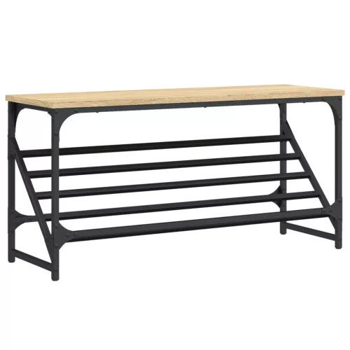  sonoma tölgy színű szerelt fa cipőtartó 90x30x45 cm