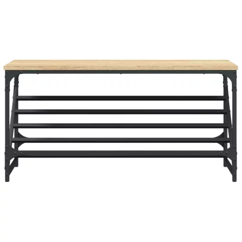  sonoma tölgy színű szerelt fa cipőtartó 90x30x45 cm