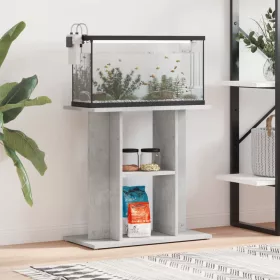    betonszürke szerelt fa akváriumi állvány 60 x 30 x 60 cm