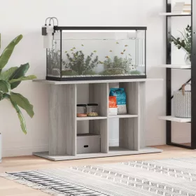  szürke sonoma szerelt fa akváriumi állvány 100x40x60 cm
